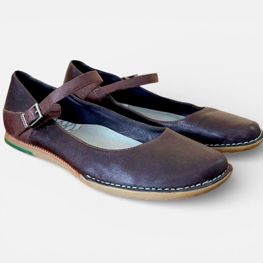 Camper Womens Mary Janes Sz 39 US 8-8.5 Brown Leather Comfort Shoe Flat
